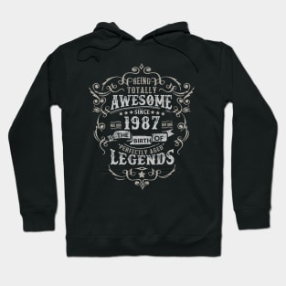 Vintage 1987 The Birth of Legends Being Totally Hoodie